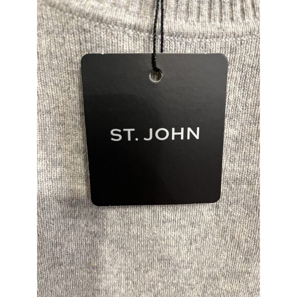 ST. JOHN Luxurious Oversized Gray Mens Sweater XL Wool Bld MSRP $795 NWT - Picture 5 of 9